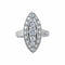 Bague 55 Bague marquise en or blanc 18 ct et diamants 58 Facettes