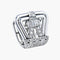 Boucles d'oreilles Broche clip Art déco en or blanc 18 ct, platine et diamants 58 Facettes