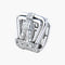 Boucles d'oreilles Broche clip Art déco en or blanc 18 ct, platine et diamants 58 Facettes