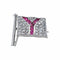 Broche Broche drapeau en or blanc 18 ct, diamants et rubis 58 Facettes
