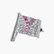 Broche Broche drapeau en or blanc 18 ct, diamants et rubis 58 Facettes