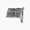 Broche Broche drapeau en or blanc 18 ct, diamants et rubis 58 Facettes