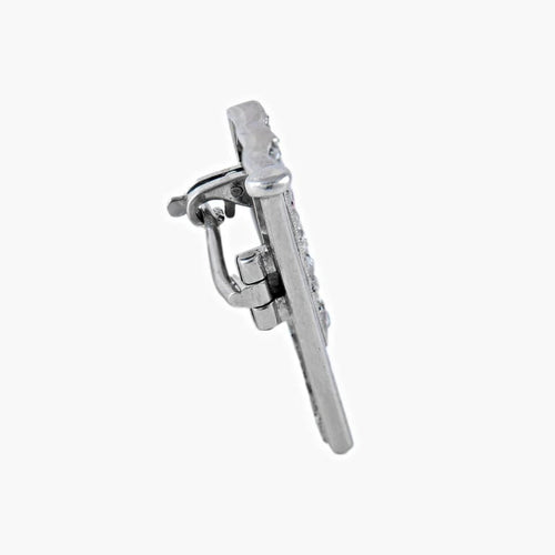 Broche Broche drapeau en or blanc 18 ct, diamants et rubis 58 Facettes