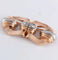 Boucles d'oreilles Double clip - Broche en or rose, or jaune et platine 18 ct, diamants 58 Facettes 1
