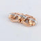 Boucles d'oreilles Double clip - Broche en or rose, or jaune et platine 18 ct, diamants 58 Facettes 1