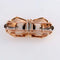 Boucles d'oreilles Double clip - Broche en or rose, or jaune et platine 18 ct, diamants 58 Facettes 1
