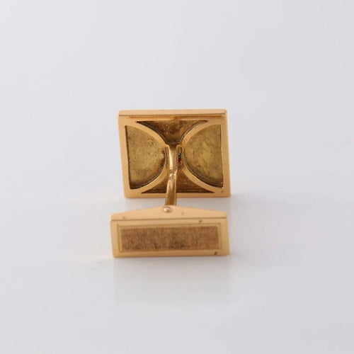 Boutons de manchette Van Cleef & Arpels - Boutons de manchette Carrés en or jaune 18 ct et saphirs calibrés 58 Facettes 1