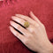 Bague 54 Bague dôme en or rose 750 58 Facettes