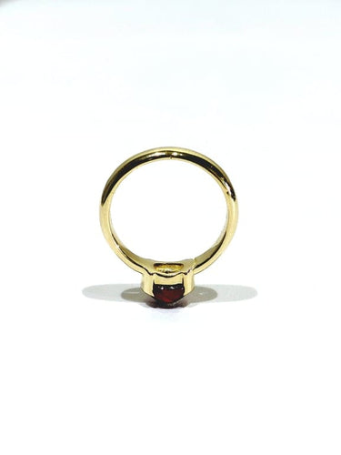 Bague 51 Bague en or jaune 14 carats avec rubis cabochon 58 Facettes 1714124
