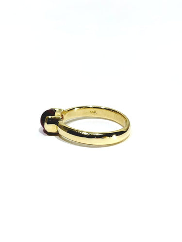 Bague 51 Bague en or jaune 14 carats avec rubis cabochon 58 Facettes 1714124