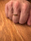 Bague 63 Union - Bague en or rose 18 carats à motifs noirs 58 Facettes 1714155