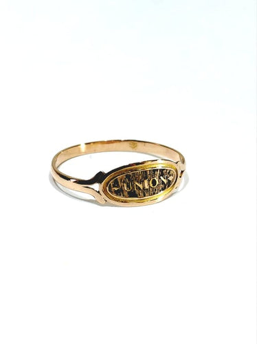 Bague 63 Union - Bague en or rose 18 carats à motifs noirs 58 Facettes 1714155