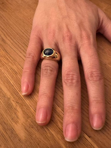 Bague 52 Bague jonc en or jaune 18 carats et tanzanite 58 Facettes 1714171