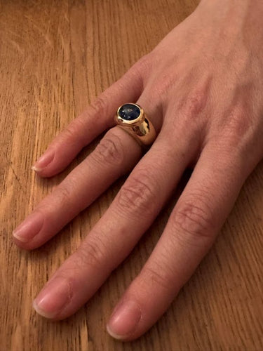 Bague 52 Bague jonc en or jaune 18 carats et tanzanite 58 Facettes 1714171