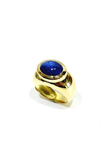 Bague 52 Bague jonc en or jaune 18 carats et tanzanite 58 Facettes 1714171