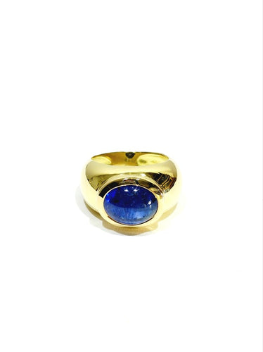Bague 52 Bague jonc en or jaune 18 carats et tanzanite 58 Facettes 1714171