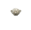 Bague 56 Bague marguerite fleur vintage en or gris 18K sertie de diamants 58 Facettes AX-570