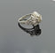 Bague 56 Bague marguerite fleur vintage en or gris 18K sertie de diamants 58 Facettes AX-570