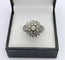 Bague 56 Bague marguerite fleur vintage en or gris 18K sertie de diamants 58 Facettes AX-570