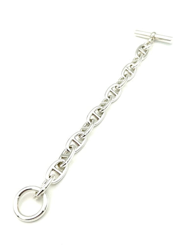 Bracelet Hermès Chaîne d’ancre TGM - Bracelet en argent 925 58 Facettes Bracelet Hermès