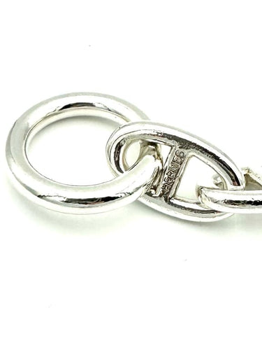 Bracelet Hermès Chaîne d’ancre TGM - Bracelet en argent 925 58 Facettes Bracelet Hermès