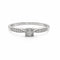 Bague 54 Bague solitaire en or gris 18 carats et diamants 58 Facettes Bague solitaire