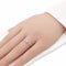 Bague 54 Bague solitaire en or gris 18 carats et diamants 58 Facettes Bague solitaire