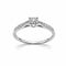 Bague 54 Bague solitaire en or gris 18 carats et diamants 58 Facettes Bague solitaire