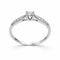 Bague 54 Bague solitaire en or gris 18 carats et diamants 58 Facettes Bague solitaire