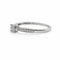 Bague 54 Bague solitaire en or gris 18 carats et diamants 58 Facettes Bague solitaire