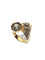 Bague 54 Bague Toi et Moi Art déco en or rose, platine et diamants 58 Facettes 1714200