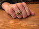 Bague 54 Bague Toi et Moi Art déco en or rose, platine et diamants 58 Facettes 1714200
