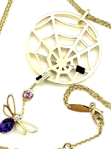 Collier Chaumet Attrape-moi si tu peux - Collier en or jaune 18K, diamants et améthyste 58 Facettes CHAUMET Collier