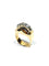 Bague 57 Bague tank Art déco en or rose 18 carats, platine et diamants 58 Facettes 1714213