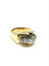 Bague 57 Bague tank Art déco en or rose 18 carats, platine et diamants 58 Facettes 1714213