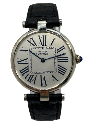 Montre Cartier Vendôme Must réf. 1860 - Montre en argent quartz 30 mm 58 Facettes 1386