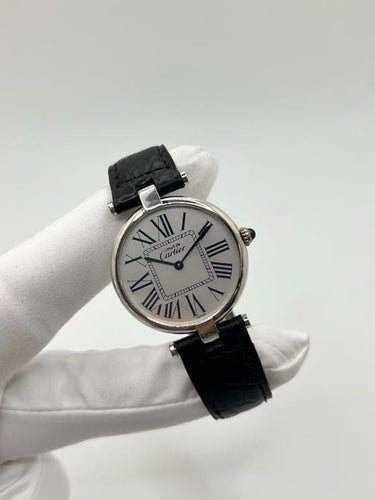 Montre Cartier Vendôme Must réf. 1860 - Montre en argent quartz 30 mm 58 Facettes 1386
