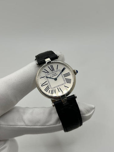 Montre Cartier Vendôme Must réf. 1860 - Montre en argent quartz 30 mm 58 Facettes 1386