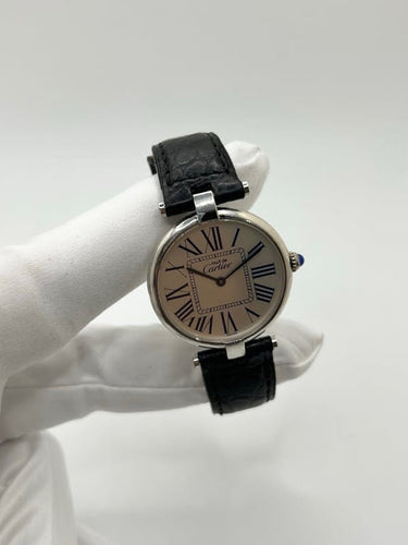 Montre Cartier Vendôme Must réf. 1860 - Montre en argent quartz 30 mm 58 Facettes 1386