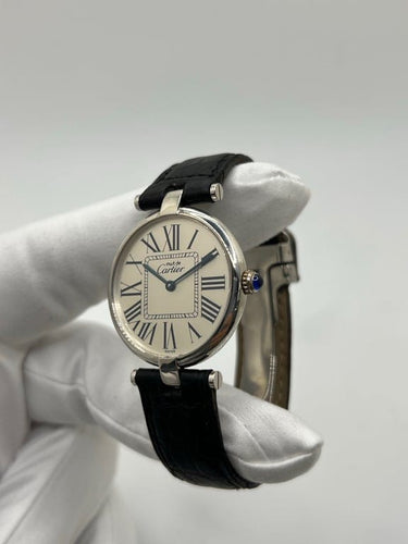 Montre Cartier Vendôme Must réf. 1860 - Montre en argent quartz 30 mm 58 Facettes 1386