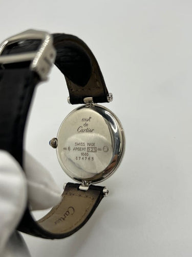 Montre Cartier Vendôme Must réf. 1860 - Montre en argent quartz 30 mm 58 Facettes 1386