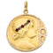 Pendentif Pendentif camée Art nouveau en or jaune 18k, rubis et diamants 58 Facettes C64551612395439D9355F55391A321D8