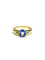 Bague 55 Bague en or jaune avec saphir clair et diamants 58 Facettes 1714237