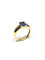 Bague 55 Bague en or jaune avec saphir clair et diamants 58 Facettes 1714237