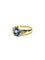 Bague 55 Bague en or jaune avec saphir clair et diamants 58 Facettes 1714237