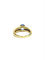 Bague 55 Bague en or jaune avec saphir clair et diamants 58 Facettes 1714237