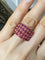 Bague 49 Bague rectangulaire en or jaune 18K et rubis birmans 58 Facettes 236