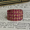 Bague 49 Bague rectangulaire en or jaune 18K et rubis birmans 58 Facettes 236