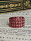 Bague 49 Bague rectangulaire en or jaune 18K et rubis birmans 58 Facettes 236