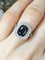 Bague 49 Bague Art déco en platine avec saphir et diamants 58 Facettes 235